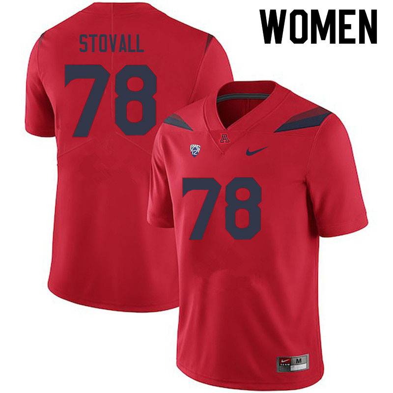 Women #78 Grayson Stovall Arizona Wildcats College Football Jerseys Sale-Red
